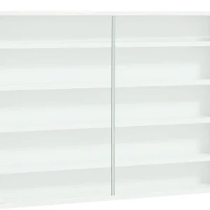 5-Tier Display Cabinet, Glass Display Case with 2 Doors